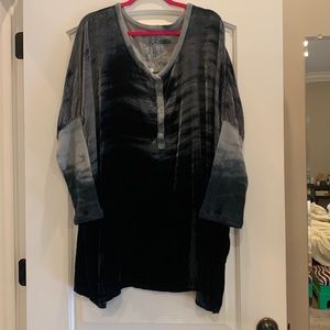 Beautiful JW tie dye velvet long sleeve tunic
